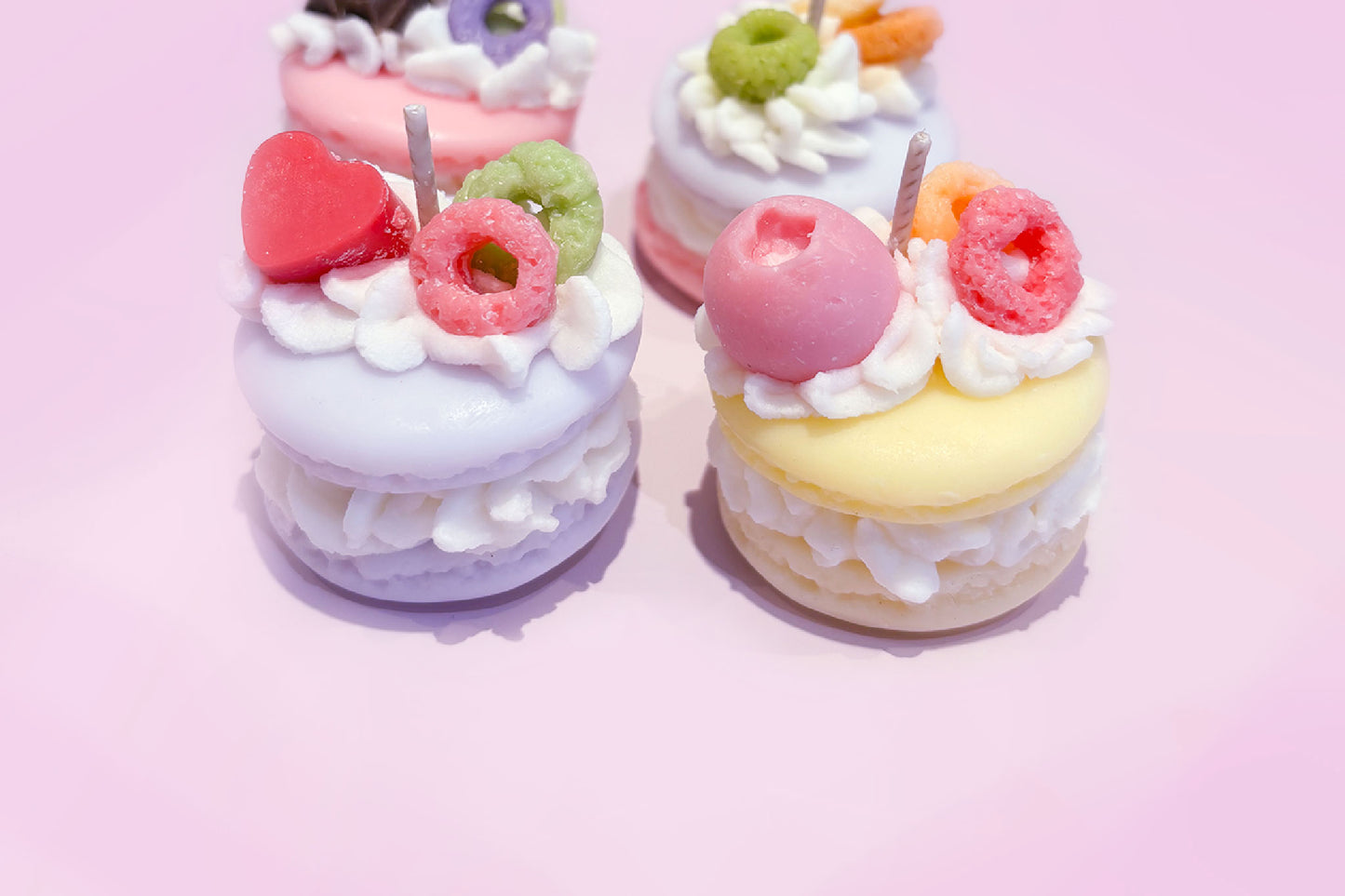 Soy Candle Dessert Macaron Set