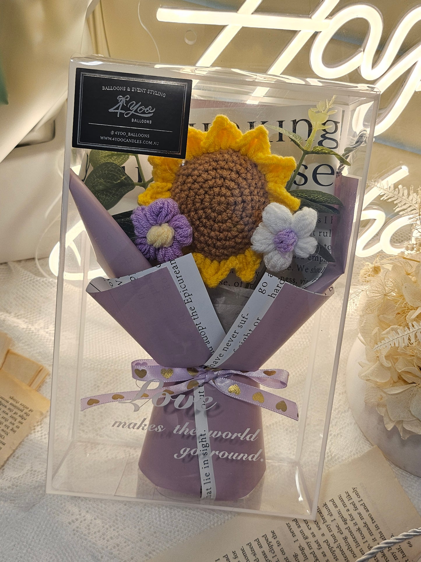 4Yoo Handmade Crochet Sunflower