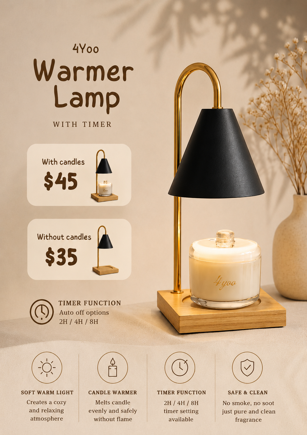 Warmer Lamp Black