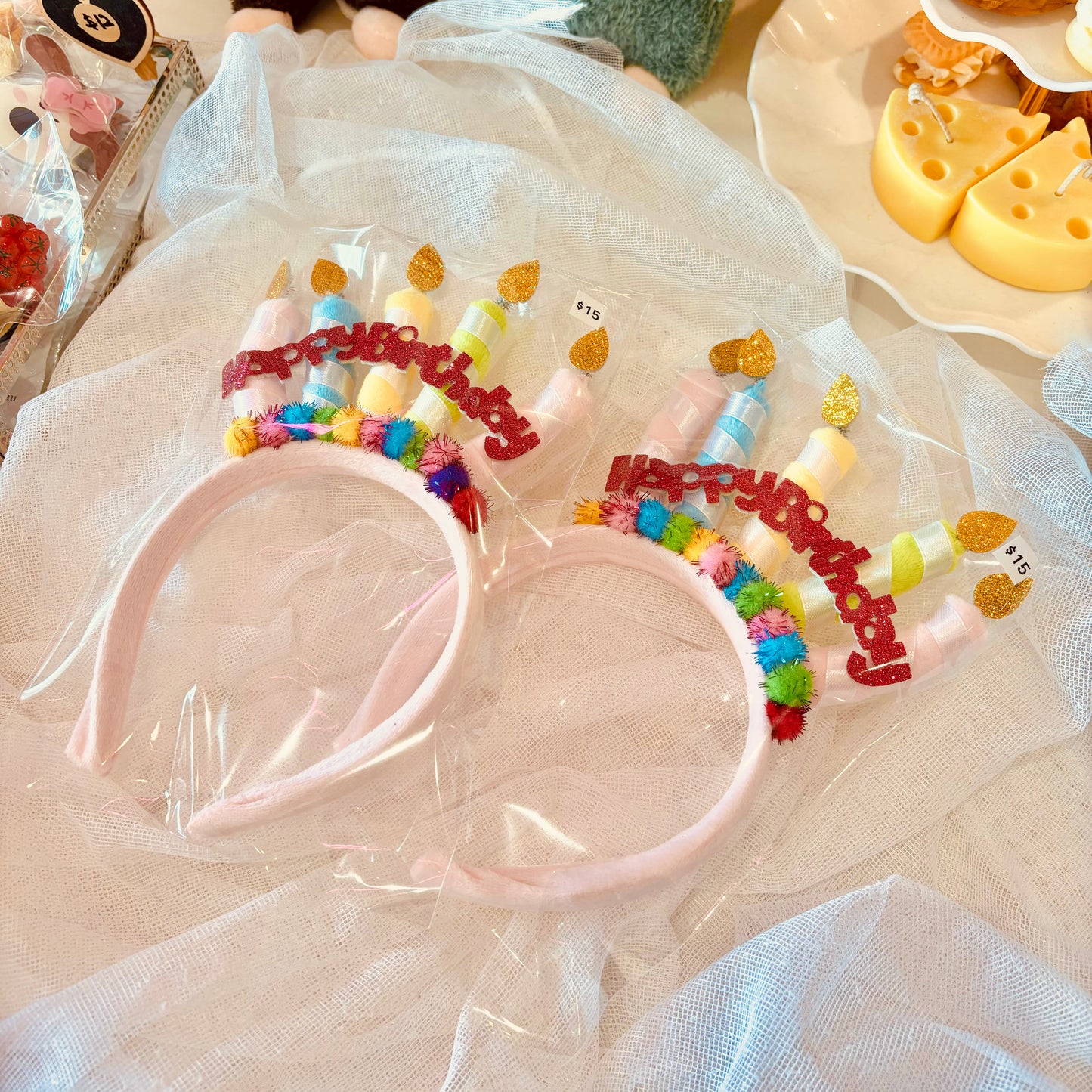 Party headband pastel pink