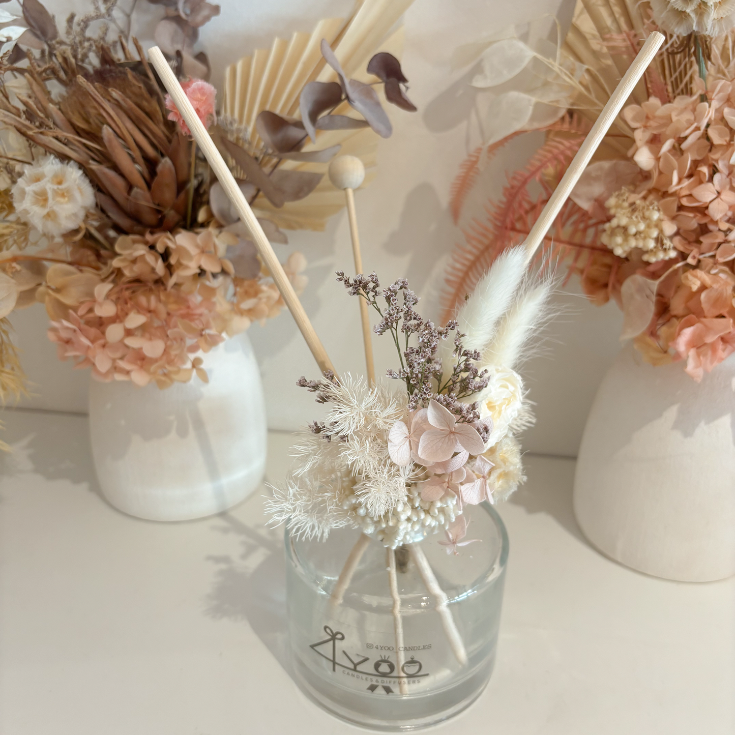 Diffuser 4yoo Dried Flowers Reed Diffuser