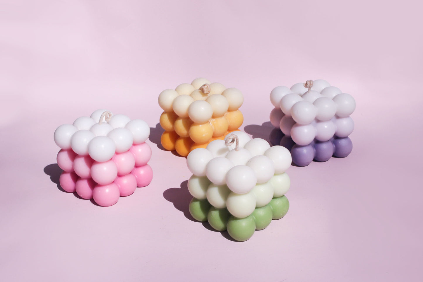 Soy Candle Gradation Bubble Cube Candle