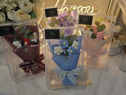 4Yoo Handmade Crochet Flower Bouquet