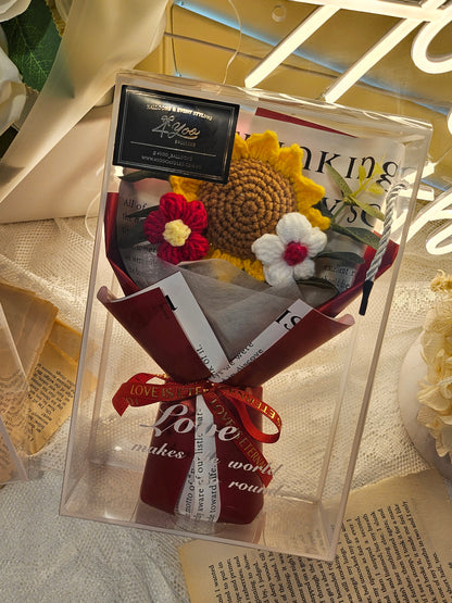 4Yoo Handmade Crochet Sunflower