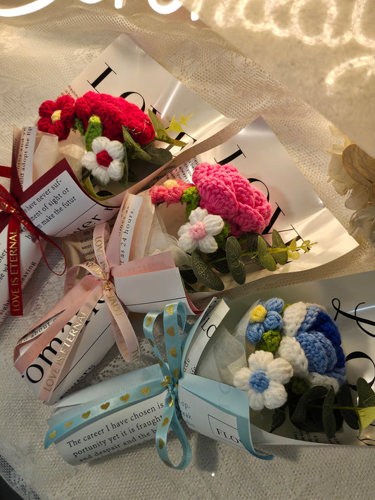 4Yoo Handmade Crochet Single Flower