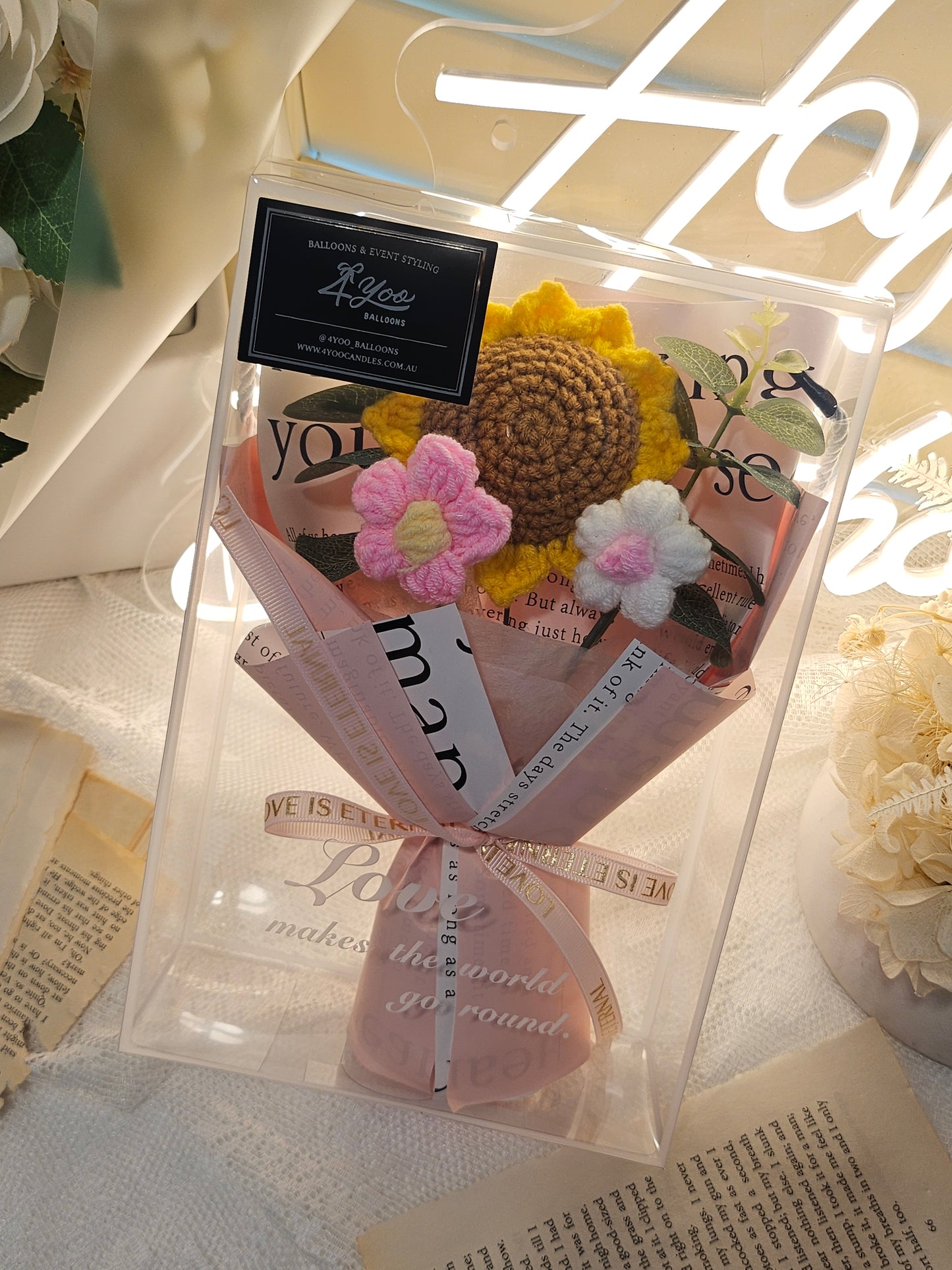 4Yoo Handmade Crochet Sunflower