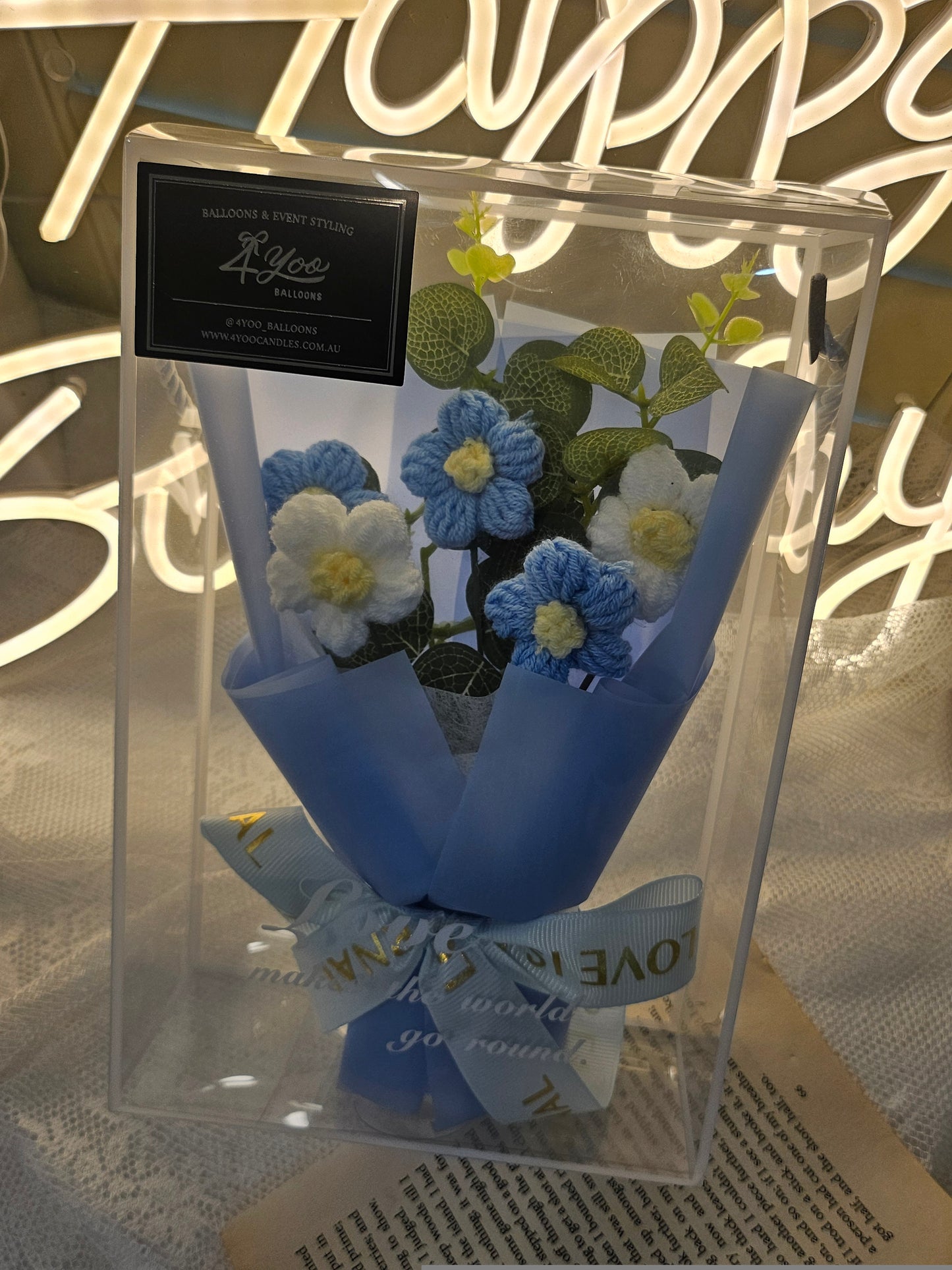 4Yoo Handmade Crochet Flower Bouquet